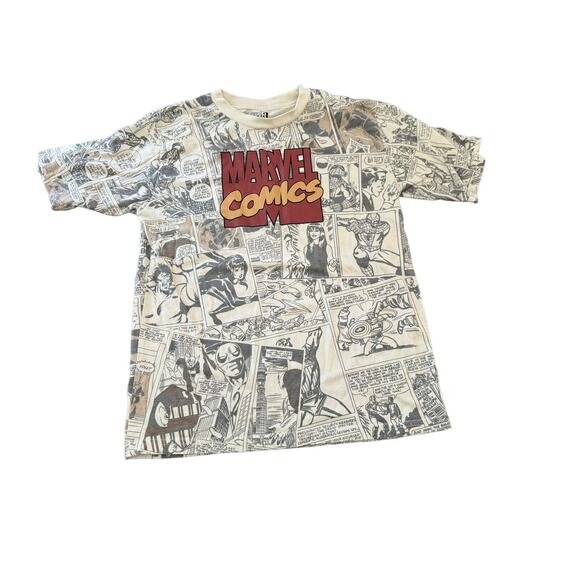 MARVEL Comics All Over Print AOP T-Shirt Kids Size M Hulk Spider-Man Batman Thor - Picture 2 of 7